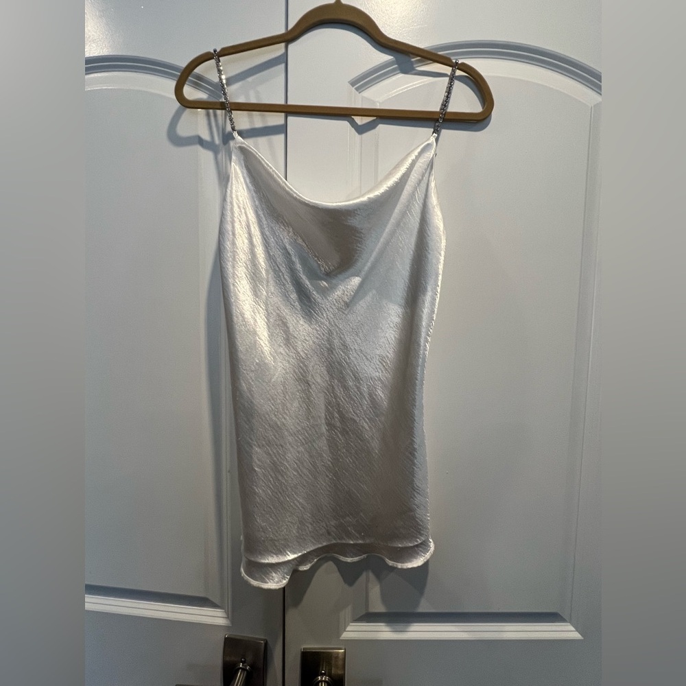 Karl Lagerfeld White Satin Camisole